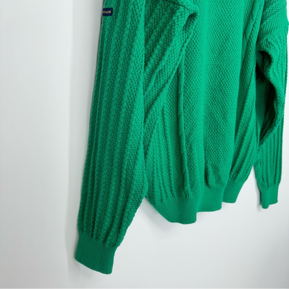 Blarney Castle Designs Made In Ireland Knit Green Clover Leaf Sweater Size XXL - Picture 10 of 15